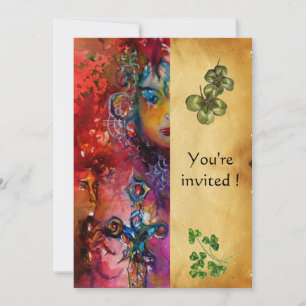 EXCALIBUR ,St Patrick's Day Party ,parchment Invitation