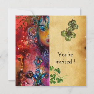 EXCALIBUR ,St Patrick's Day Party ,parchment Invitation