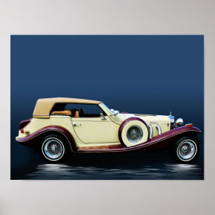 Excalibur Vintage Vehicle Poster
