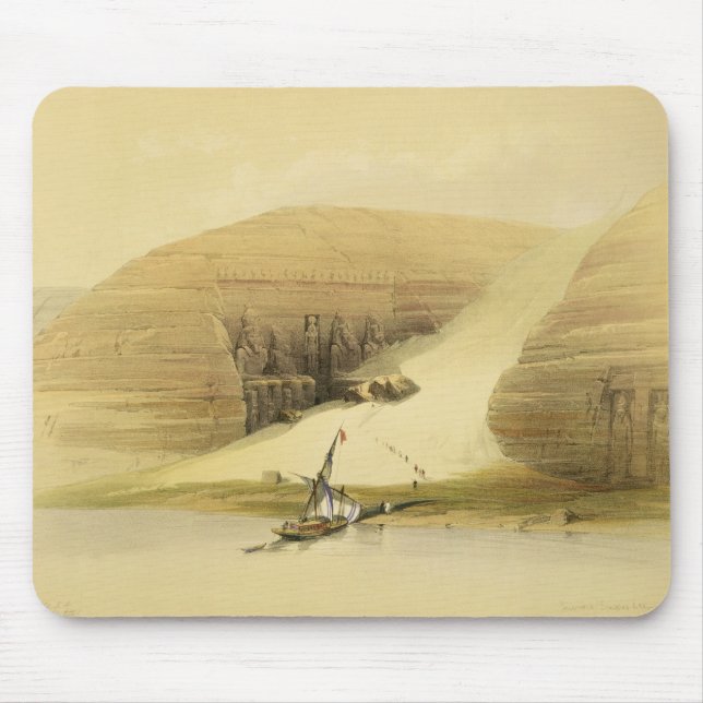 Excavated Temple of Abu Simbel, from "Egypt and Nu Mouse Mat (Front)