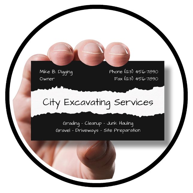Excavating Hauling Business Cards (Creator Uploaded)