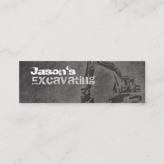Excavating Skinny Business Cards (Front)