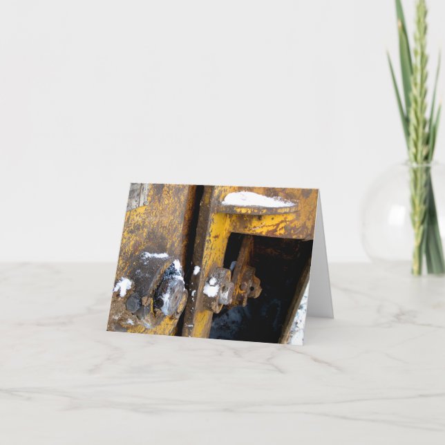 Excavation business thank you cards excavating art (Front)