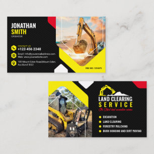 Excavation, Forestry mulching, land clearing Business Card