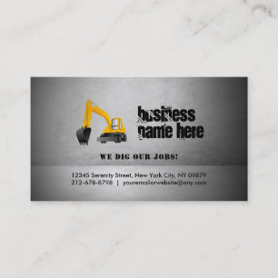 Excavation Logo Business Cards