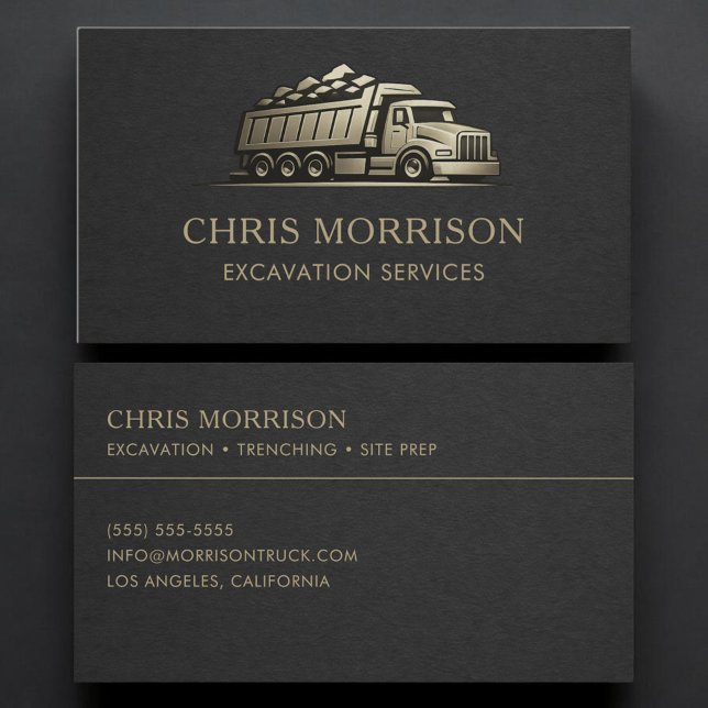 Excavation Services Professional Business Card (Creator Uploaded)