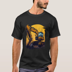 Excavator Construction site machine Illustration T-Shirt