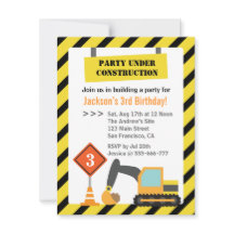 Excavator Construction Theme kids Birthday Party
