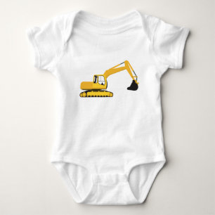 Excavator Construction Truck Baby Bodysuit