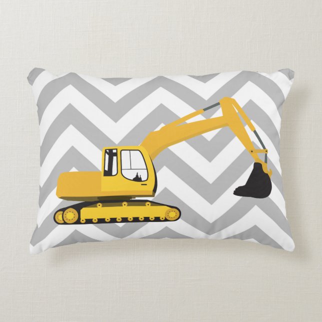 Excavator Construction Truck Decorative Cushion (Front)