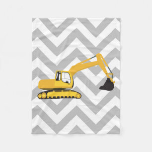 Excavator Construction Truck Fleece Blanket