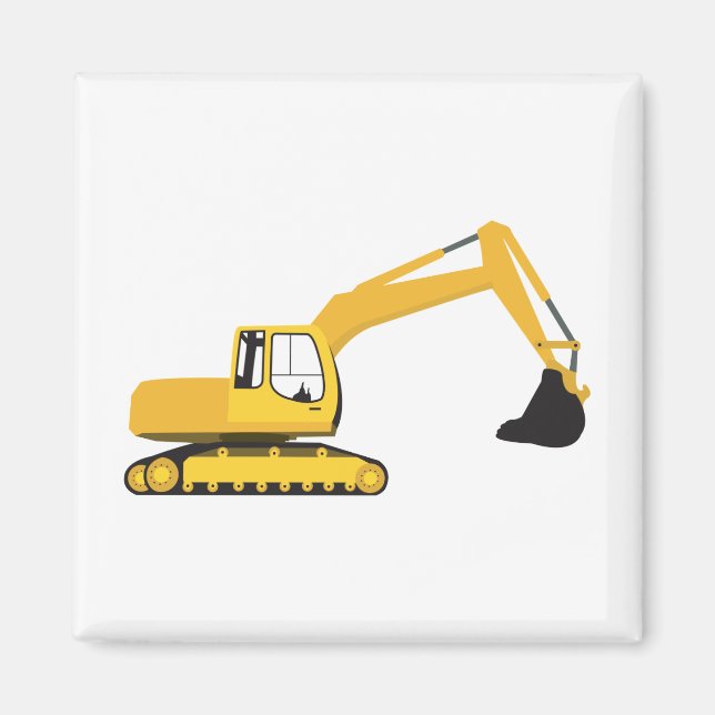 Excavator Construction Truck Magnet (Front)