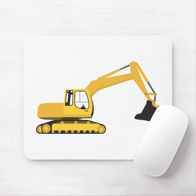 Excavator Construction Truck Mouse Mat (With Mouse)