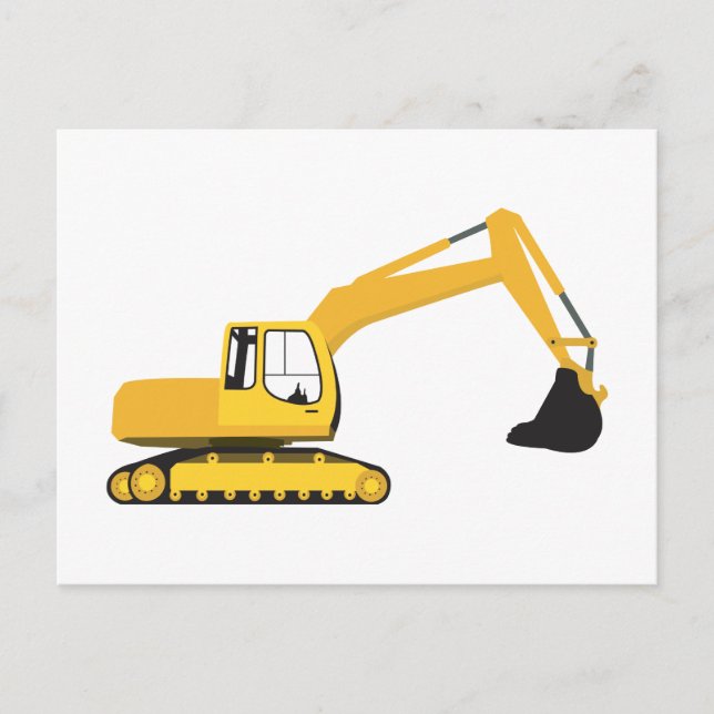 Excavator Construction Truck Postcard (Front)