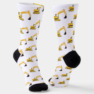 Excavator Construction Truck Socks