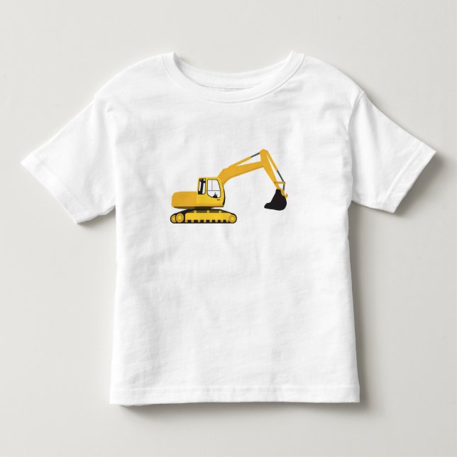 Excavator Construction Truck Toddler T-Shirt (Front)