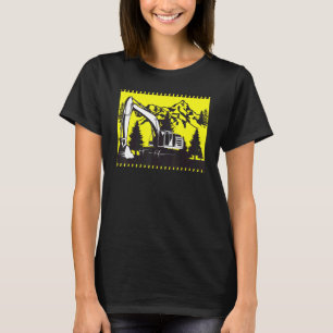Excavator Construction Worker Vehicle Digger T-Shirt