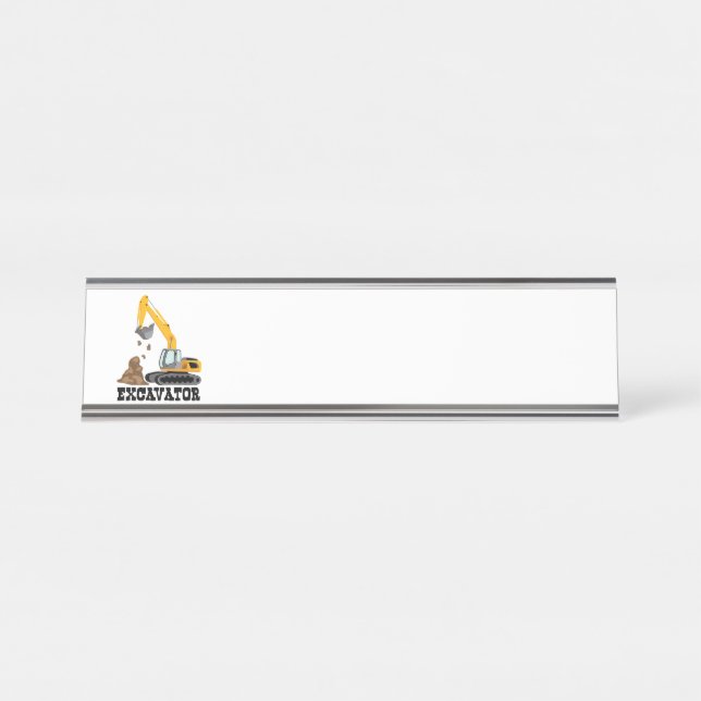 Excavator Desk Name Plate (Front)