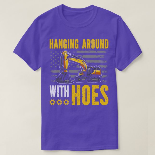 Excavator Driver Men Funny Backhoe Digger T-Shirt (Design Front)