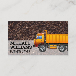 Excavator   Dump Truck   Soil Business Card