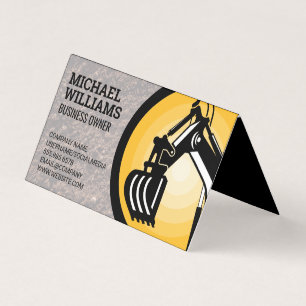 Excavator   Earth Mover Logo Business Card