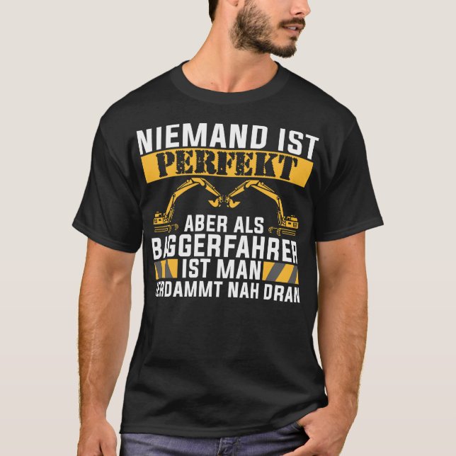 excavator excavator driver construction worker gif T-Shirt (Front)