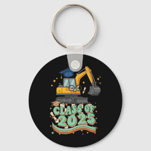 Excavator Graduate Cl Of 2025 Kids Mens Womens Gra Key Ring