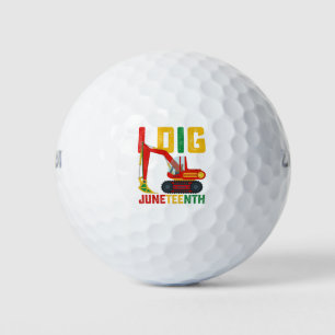 Excavator I Dig Juneteenth Kids Golf Balls