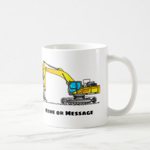Excavator Mugs, Construction Mugs, Transportation Coffee Mug