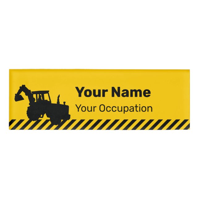 Excavator Name Tag (Front)