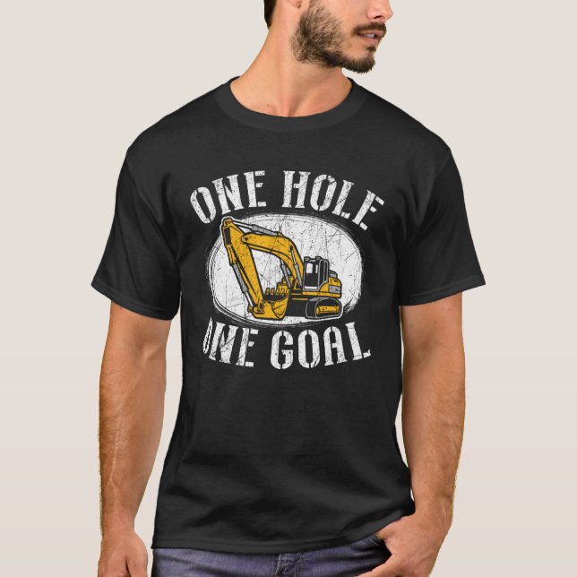 Excavator Operator Construction Vehicle Digger  1 T-Shirt (Front)