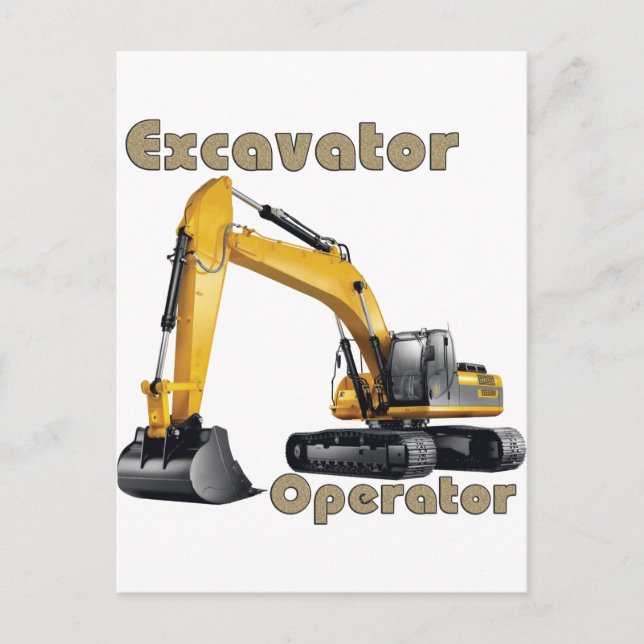 Excavator Operator Postcard (Front)