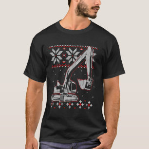 Excavator Operator Ugly Christmas Sweater Heavy Eq