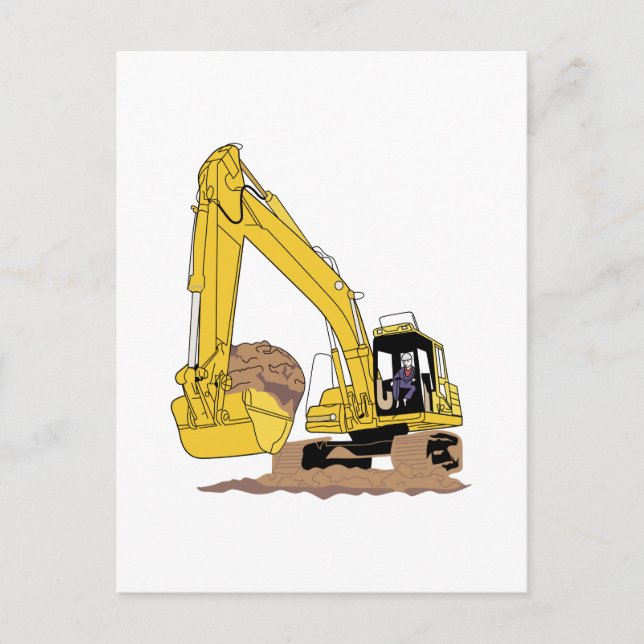 Excavator Postcard (Front)