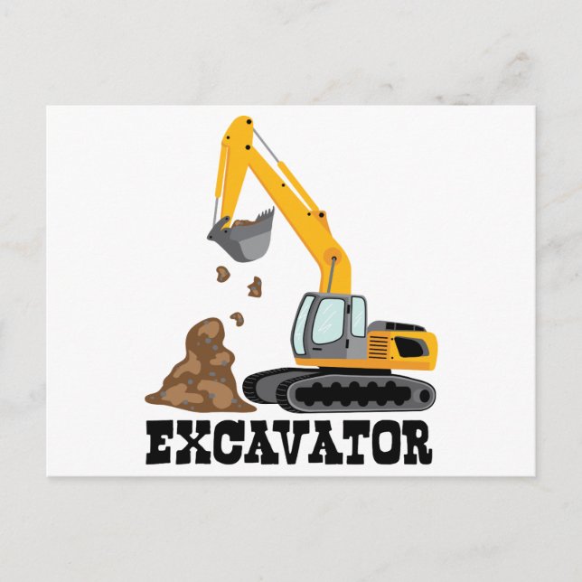 Excavator Postcard (Front)