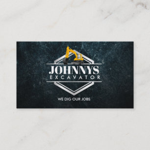 Excavator Slogans Business Cards
