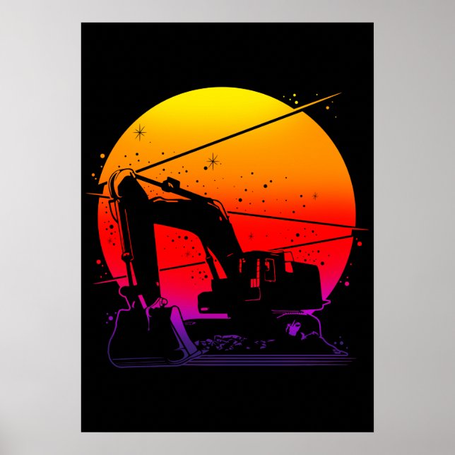 Excavator Sun Poster (Front)
