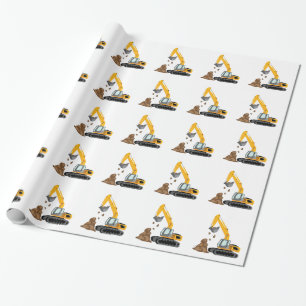 Excavator Wrapping Paper