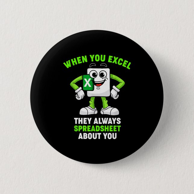 Excel Coworker Birthday Employee Farewell Goodbye  6 Cm Round Badge (Front)