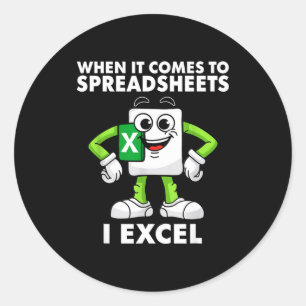 Excel Coworker Birthday Employee Farewell Goodbye Classic Round Sticker