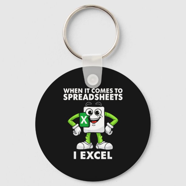 Excel Coworker Birthday Employee Farewell Goodbye  Key Ring (Front)