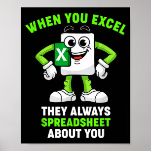 Excel Coworker Birthday Employee Farewell Goodbye  Poster