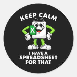 Excel Coworker Employee Farewell Goodbye Birthday Classic Round Sticker