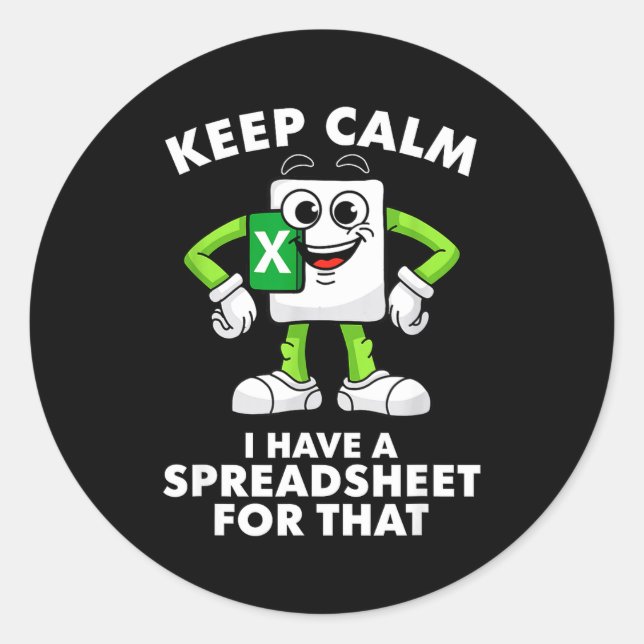 Excel Coworker Employee Farewell Goodbye Birthday  Classic Round Sticker (Front)