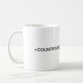 Excel formula: formula countif and Unique Coffee Coffee Mug