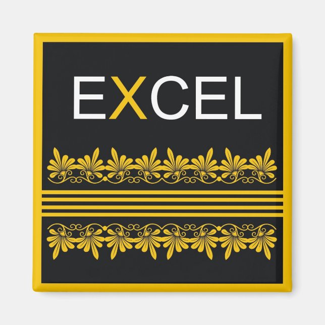 Excel - One Word Quote For Motivation Magnet (Front)