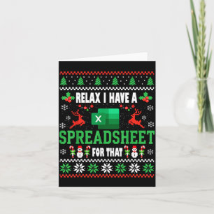 Excel Ugly Christmas Sweater I Have A Spreadsheet  Card
