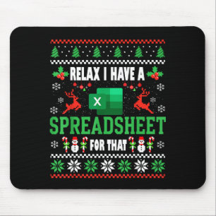 Excel Ugly Christmas Sweater I Have A Spreadsheet  Mouse Mat