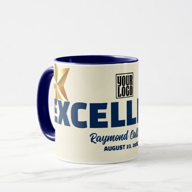 Excellence employee volunteer recognition award mug (Front Left)