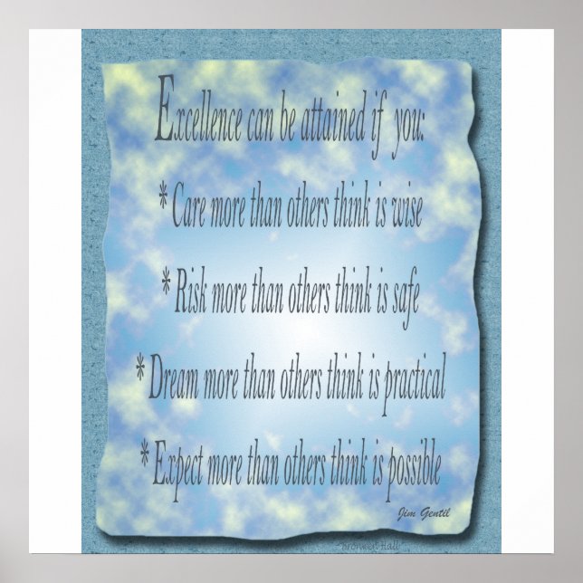 Excellence Poster (Front)